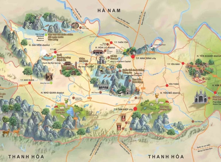 Bản đồ du lịch Ninh Bình hoàn chỉnh năm 2026: Các điểm tham quan, tuyến đường và hướng dẫn bản đồ của tôi phần 2 Bản đồ du lịch Ninh Bình