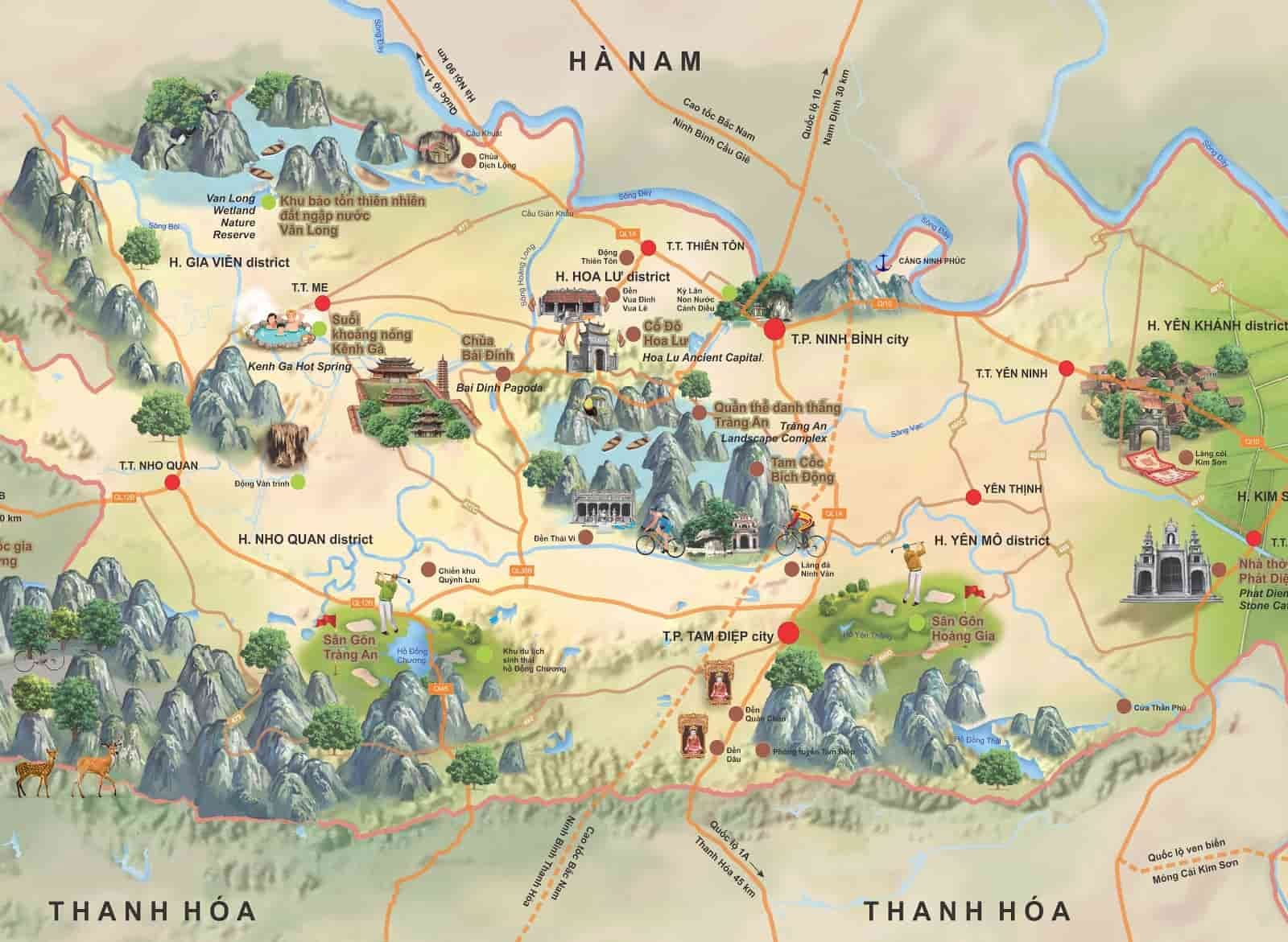 Ninh Binh Travel Map